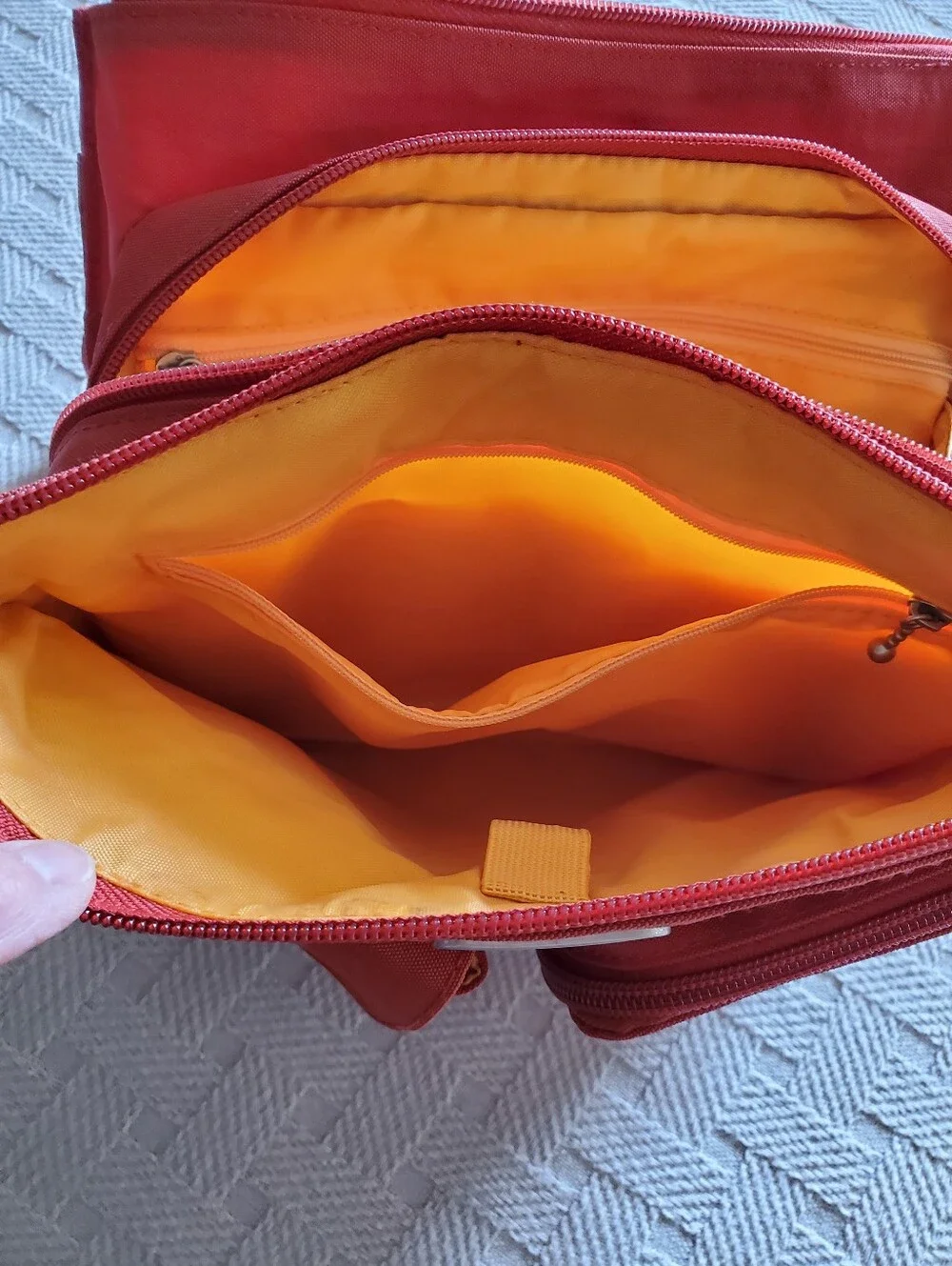 Baggallini Everything Crossbody Bag & Wristlet Pouch Set Burnt Orange EUC